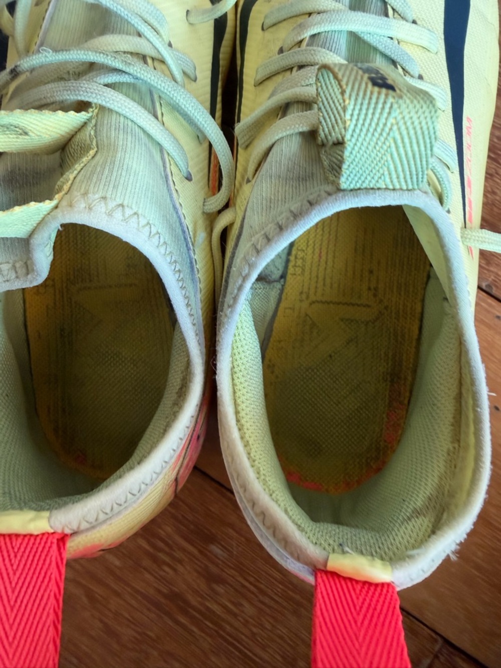 Nike Yellow Soccer Cleats with Black Swoosh and Accents - Picture 10 of 11